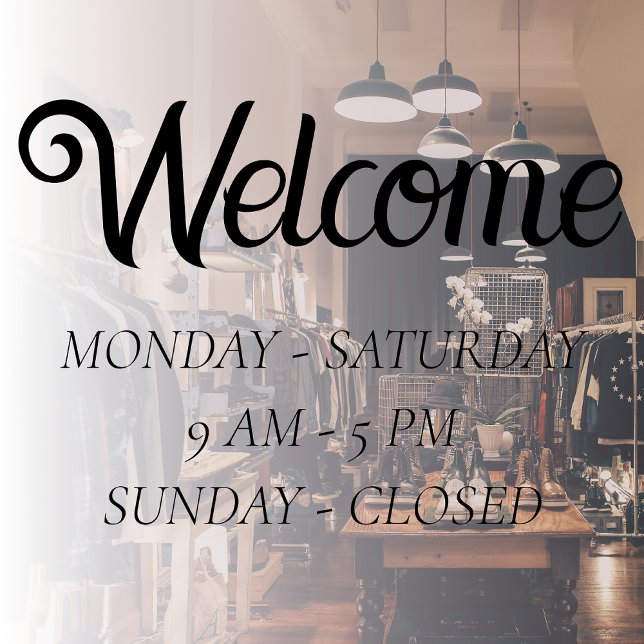 Vinilos Para Cristales Horas de apertura elegantes | Apertura de tiempo d (Subido por el creador)