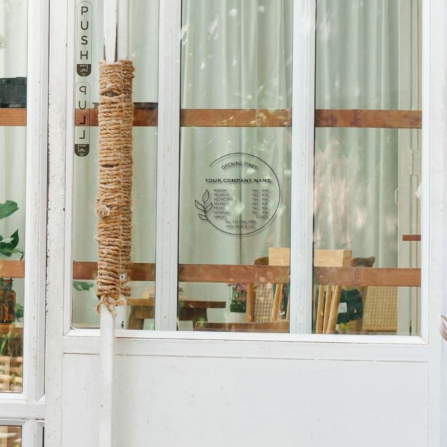 Vinilos Para Cristales Horas de apertura elegantes para pequeñas empresas (Subido por el creador)