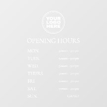 Horas de apertura minimalista y elegante