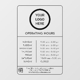 Vinilos Para Cristales Horas de funcionamiento del logotipo profesional n