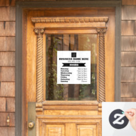 Vinilos Para Cristales Horas de negocio del logotipo