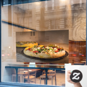 Vinilos Para Cristales Horno de pizzería italiana cocinero horno de tiend