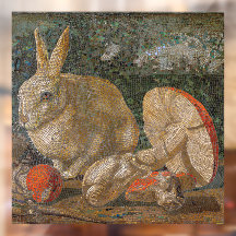 Huevos de conejo mosaico y setas