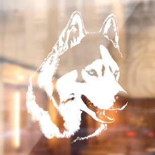 Vinilos Para Cristales Husky Decal Husky Malamute Ventana de Perro Cling