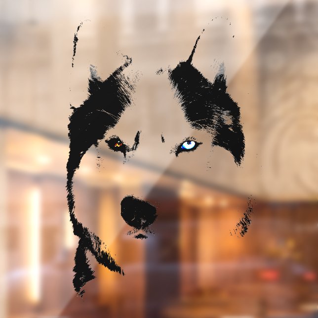Vinilos Para Cristales Husky Decal Husky Wolf Dog Window Cling (Hoja 2)