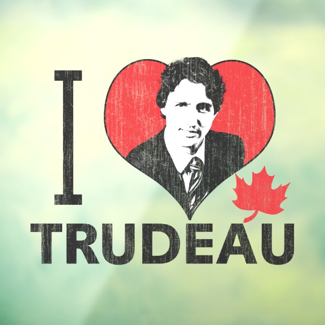 Vinilos Para Cristales I Heart Trudeau (Hoja 3)