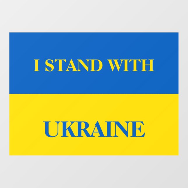 Vinilos Para Cristales I stand with Ukraine. Ukrainian flag. (Hoja)