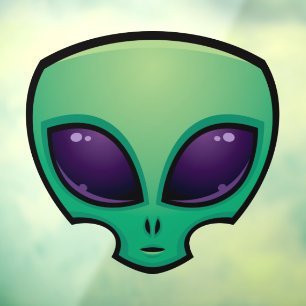 Vinilos Para Cristales Icono de cabeza de Alien