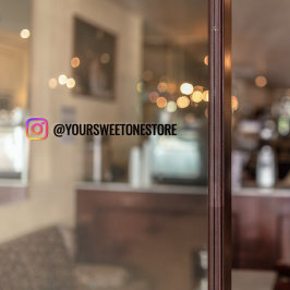 Vinilos Para Cristales Icono de redes sociales y tu nombre de Instagram