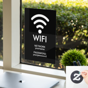 Vinilos Para Cristales Icono Wifi inicio de sesión de red inalámbrica y c