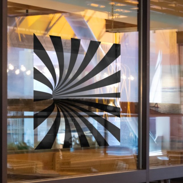 Vinilos Para Cristales Ilusión óptica hipnótica vórtice negro (Subido por el creador)