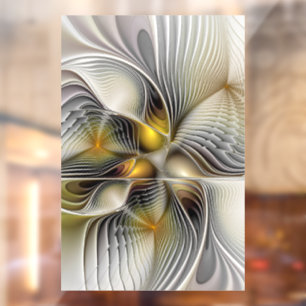 Vinilos Para Cristales Ilusión óptica Resumen 3D Fractal con profundidad
