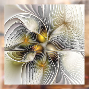 Vinilos Para Cristales Ilusión óptica Resumen 3D Fractal con profundidad