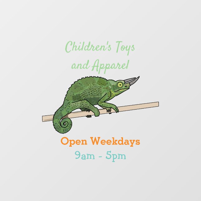 Vinilos Para Cristales Ilustracion chameleon personalizado de Jackson (Hoja)