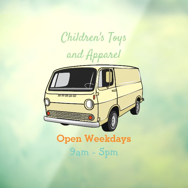 Vinilos Para Cristales Ilustracion clásico van personalizado (Hoja 3)