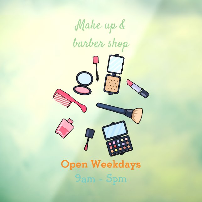 Vinilos Para Cristales Ilustracion de cosméticos/personalizados de maquil (Hoja 3)