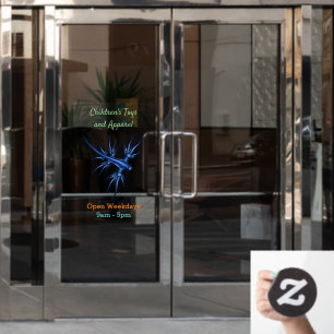 Vinilos Para Cristales Ilustracion de dragón azul