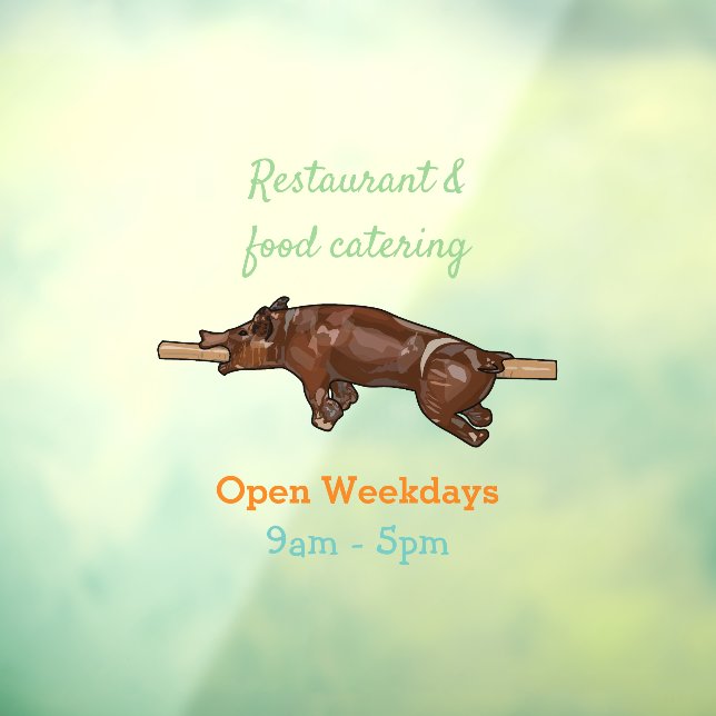 Vinilos Para Cristales Ilustracion de personalizado asado de cerdo / cerd (Hoja 3)