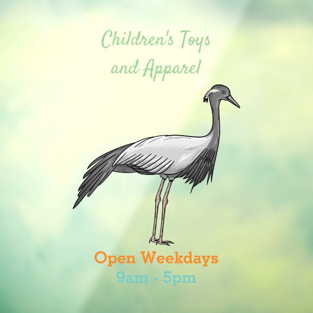 Vinilos Para Cristales Ilustracion de personalizado de aves de la grúa De (Hoja 3)