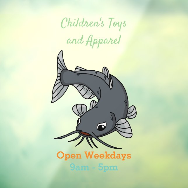 Vinilos Para Cristales Ilustracion de personalizado de bagre cúbico (Hoja 3)