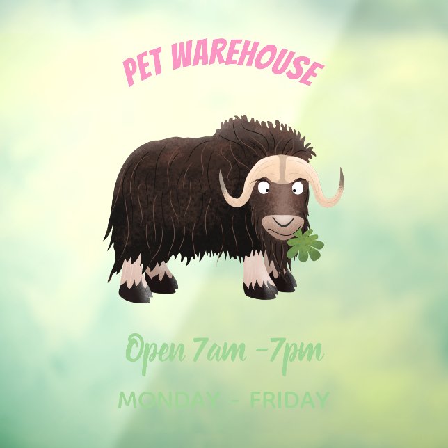 Vinilos Para Cristales Ilustracion de personalizado de buey hongo (Hoja 3)