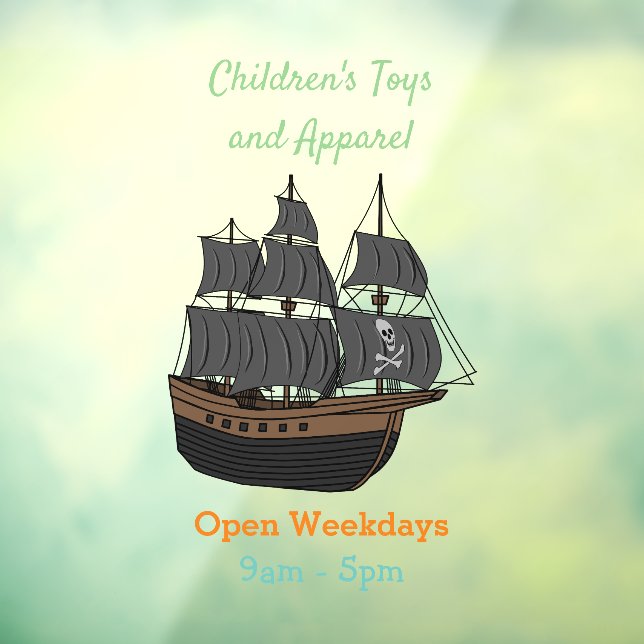 Vinilos Para Cristales Ilustracion de personalizado de buques piratas (Hoja 3)