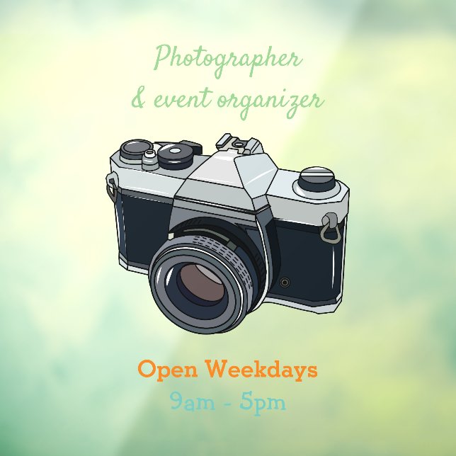 Vinilos Para Cristales Ilustracion de personalizado de cámara de cine (Hoja 3)