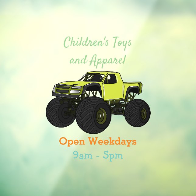 Vinilos Para Cristales Ilustracion de personalizado de camión de monstruo (Hoja 3)