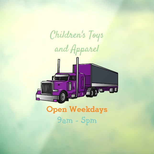 Vinilos Para Cristales Ilustracion de personalizado de camiones semirremo (Hoja 3)