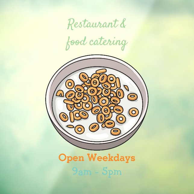 Vinilos Para Cristales Ilustracion de personalizado de cereales (Hoja 3)