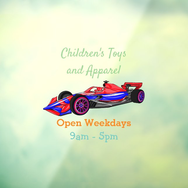 Vinilos Para Cristales Ilustracion de personalizado de coches de carreras (Hoja 3)