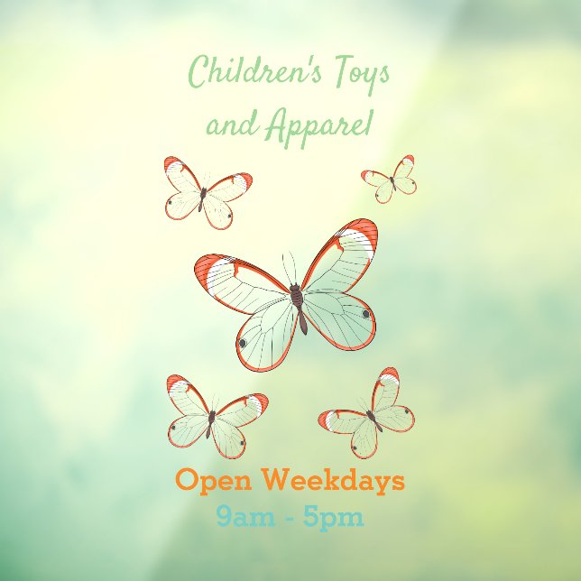 Vinilos Para Cristales Ilustracion de personalizado de mariposa de vidrio (Hoja 3)