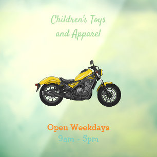 Vinilos Para Cristales Ilustracion de personalizado de motocicleta de cru