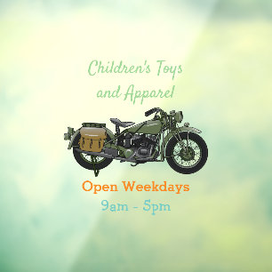 Vinilos Para Cristales Ilustracion de personalizado de motocicleta de cru