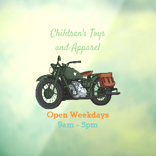 Vinilos Para Cristales Ilustracion de personalizado de motocicleta de cru