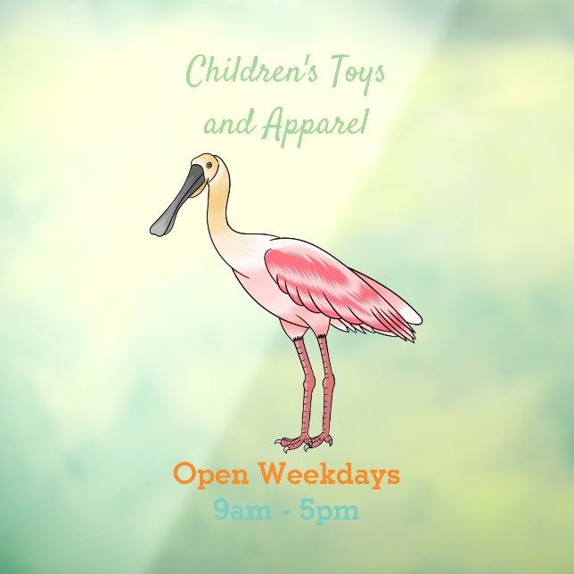 Vinilos Para Cristales Ilustracion de personalizado de pájaro cucharón de (Hoja 3)