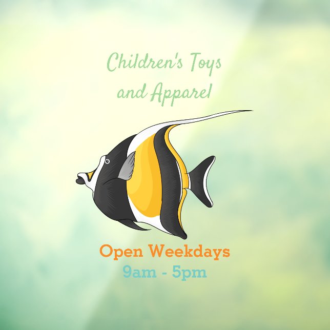 Vinilos Para Cristales Ilustracion de personalizado de peces moro (Hoja 3)