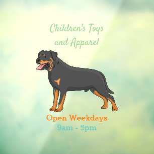 Vinilos Para Cristales Ilustracion de personalizado de perro de Rottweile