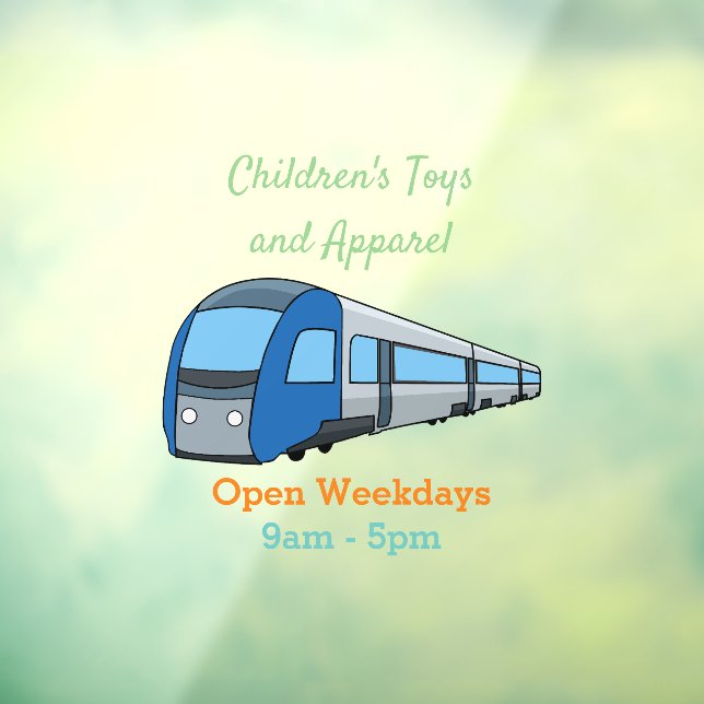 Vinilos Para Cristales Ilustracion de personalizado de trenes eléctricos (Hoja 3)