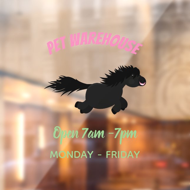 Vinilos Para Cristales Ilustracion de personalizado del pony de Shetland  (Hoja 2)