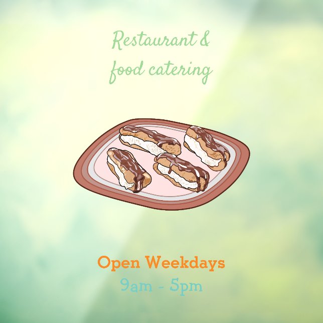 Vinilos Para Cristales Ilustracion de personalizado eclair de chocolate (Hoja 3)