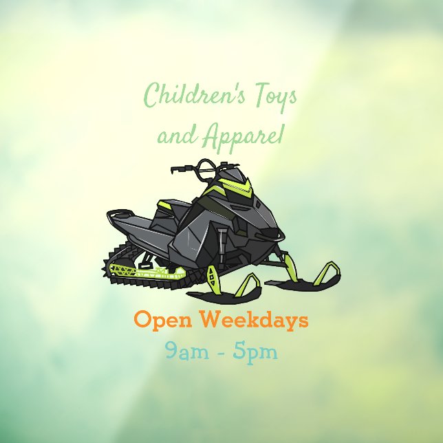 Vinilos Para Cristales Ilustracion de personalizado para motos de nieve (Hoja 3)