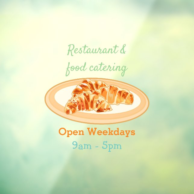 Vinilos Para Cristales Ilustracion personalizado croissant (Hoja 3)