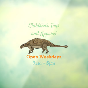 Vinilos Para Cristales Ilustracion personalizado de Ankylosaurus