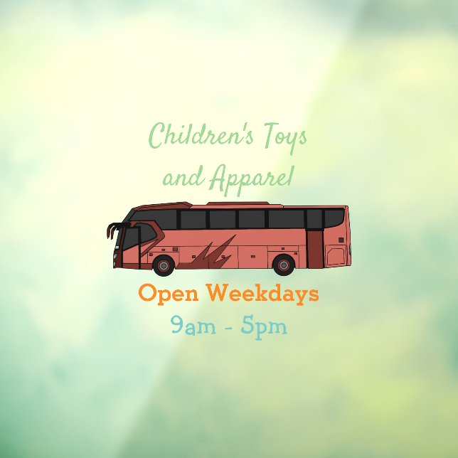 Vinilos Para Cristales Ilustracion personalizado de autobús (Hoja 3)