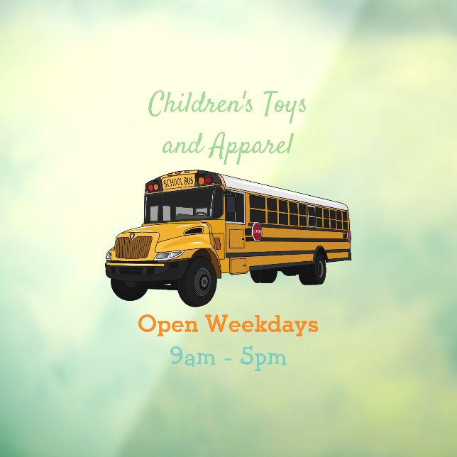 Vinilos Para Cristales Ilustracion personalizado de autobús escolar (Hoja 3)