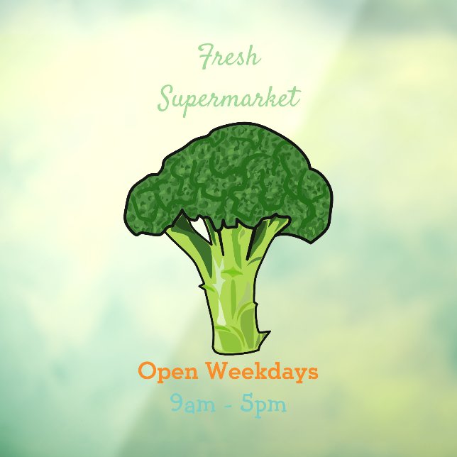 Vinilos Para Cristales Ilustracion personalizado de Broccoli (Hoja 3)