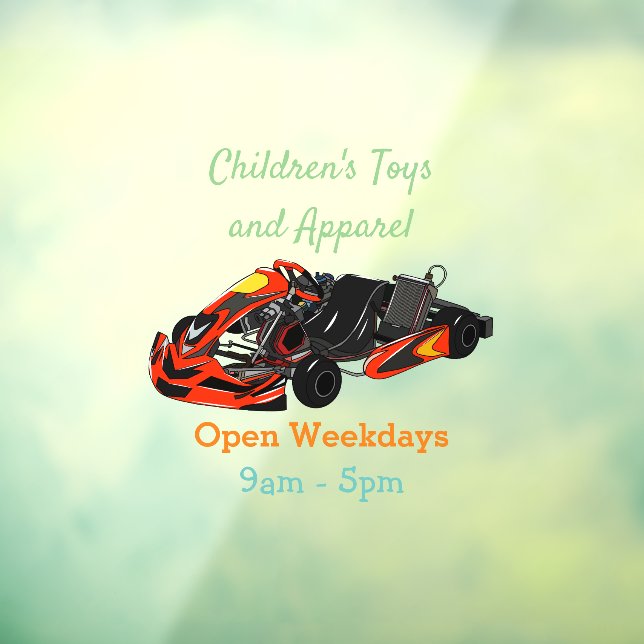 Vinilos Para Cristales Ilustracion personalizado de carreras de Kart (Hoja 3)