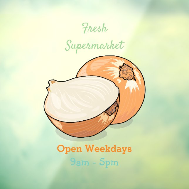 Vinilos Para Cristales Ilustracion personalizado de cebolla (Hoja 3)