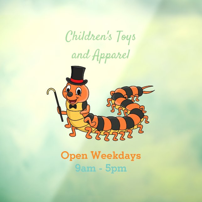 Vinilos Para Cristales Ilustracion personalizado de centipede gracioso (Hoja 3)